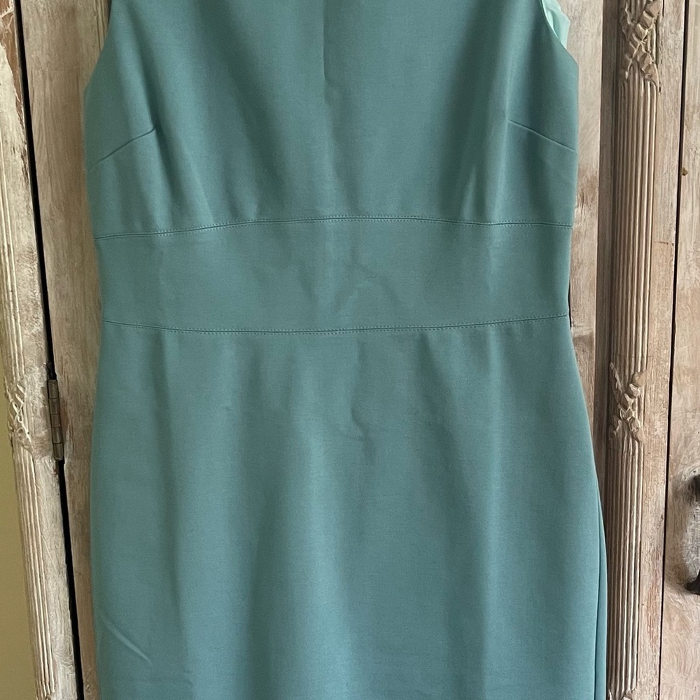 J. Crew Teal Mock Neck MIDI Dress